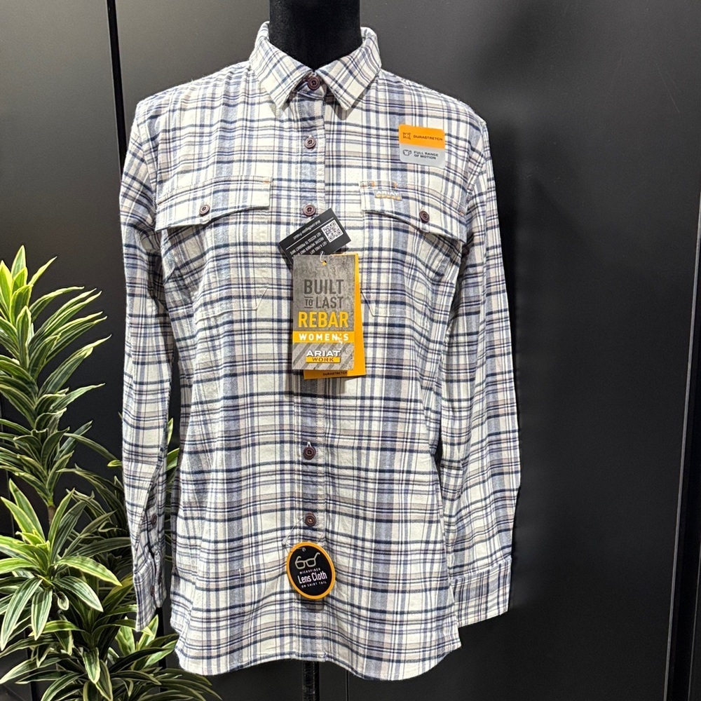 Ariat Rebar Flannel Durastretch,chest button pockets,pen pocket,lens cloth,work